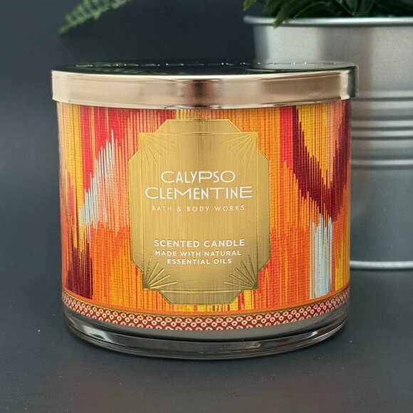 BBW Calypso Clementine Bath & Body Works 3 Wick Candle - Picture 1 of 10